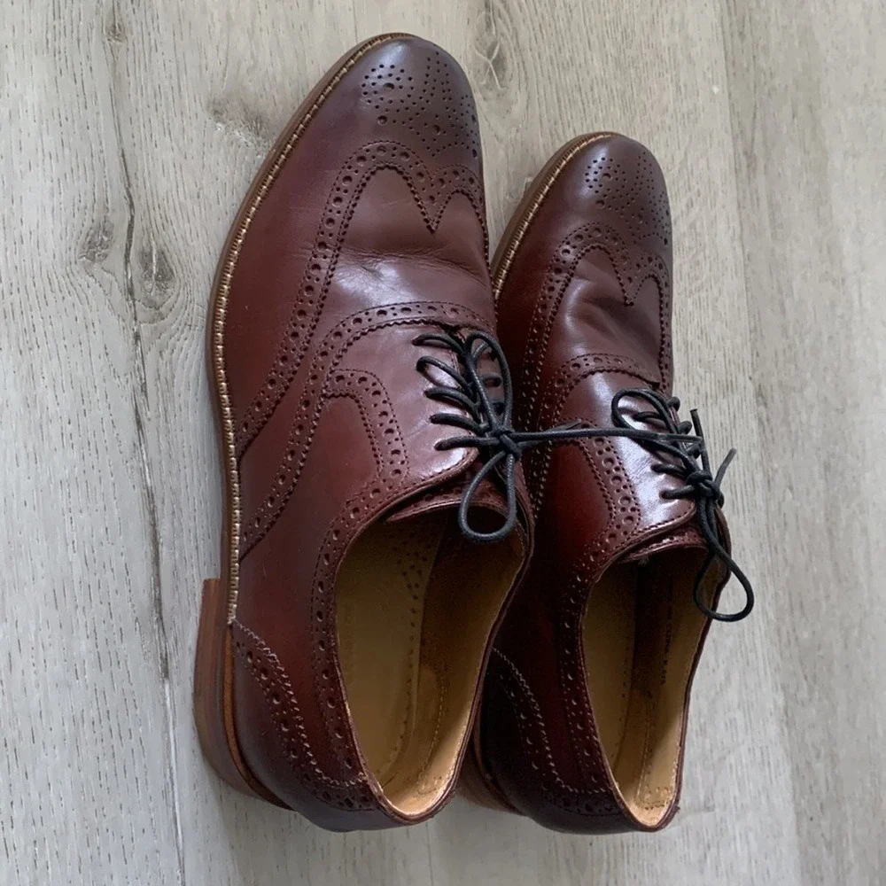Cole Haan Cambridge British Tan Wingtip Oxfords size‎ 9 M